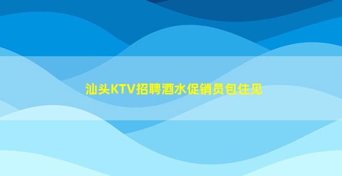 汕头KTV招聘酒水促销员包住见